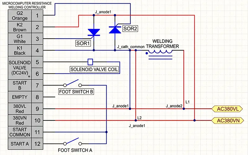 Schaltplan für die JW-SM10 Metallabschirmungsnetz-Schmelzmaschine