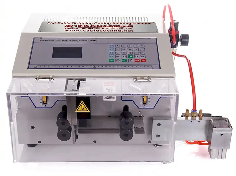 Flachkabel-Abisolier- und Spaltmaschine WPM-09E+S – Präzise Kabelverarbeitung von JINGWEI