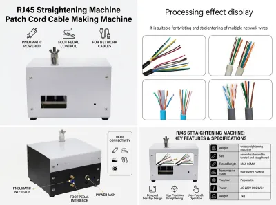 Rj45-Richtmaschine Patchkabel-Herstellungsmaschine JW-P08