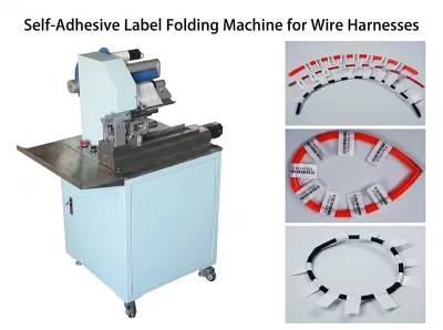 Automatische Selbstklebe-Etikettenfaltmaschine für Kabelbäume WPM-60A
