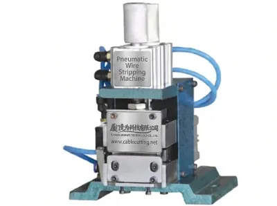 Vertikale pneumatische Abisoliermaschine WPM-3F - Halbautomatische Drahtbürstmaschine