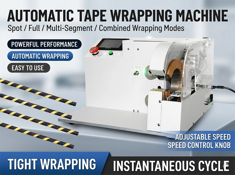 Touchscreen-Klebeband-Wickelmaschine WPM-303 – Automatische Kabelbündelung