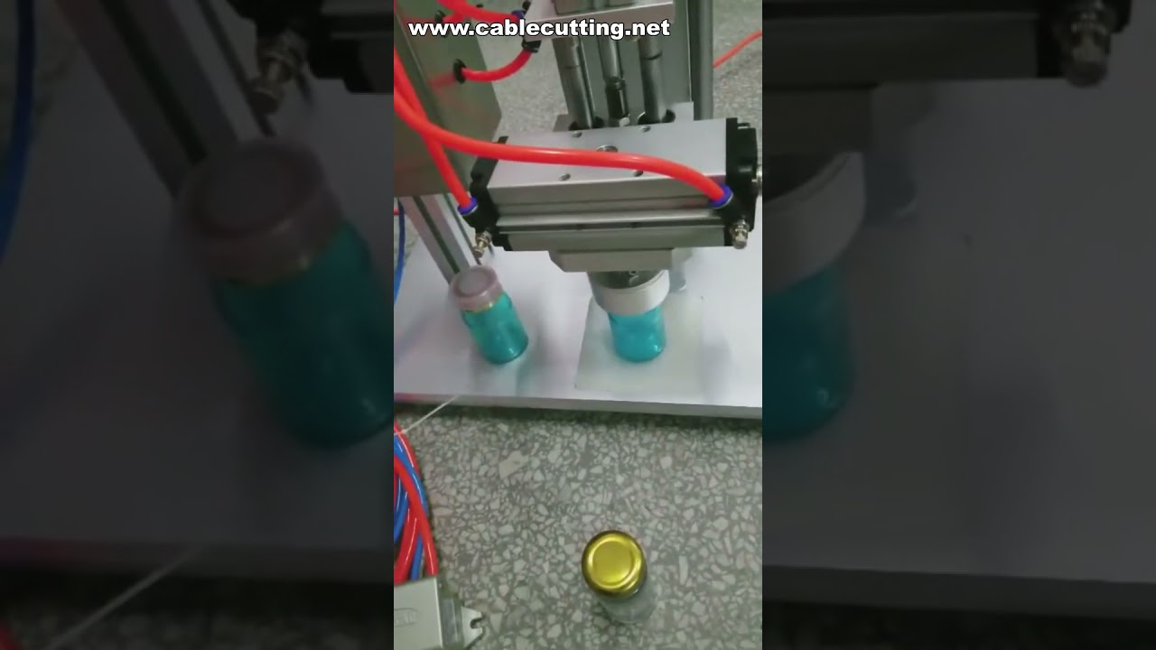 Pneumatische Tischkappenverschließmaschine für Weißblech- und Kunststoffdeckel - Präzise & Effizient