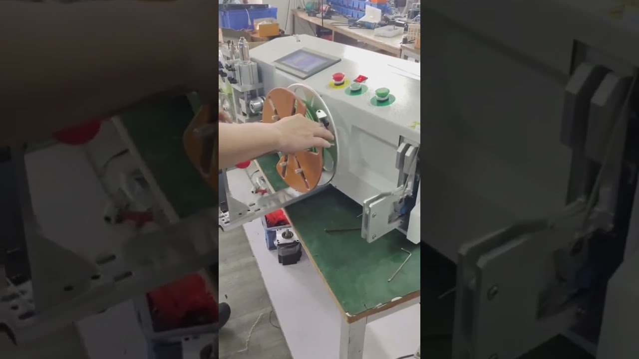Draht- und Kabel-Mess-, Führungs-, Schneid-, Wickel- und Bindemaschine #Maschine #Fabrik