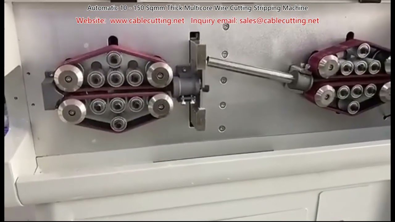 Automatische Schneid- und Abisoliermaschine für dicke mehradrige Kabel (10–150 mm²)