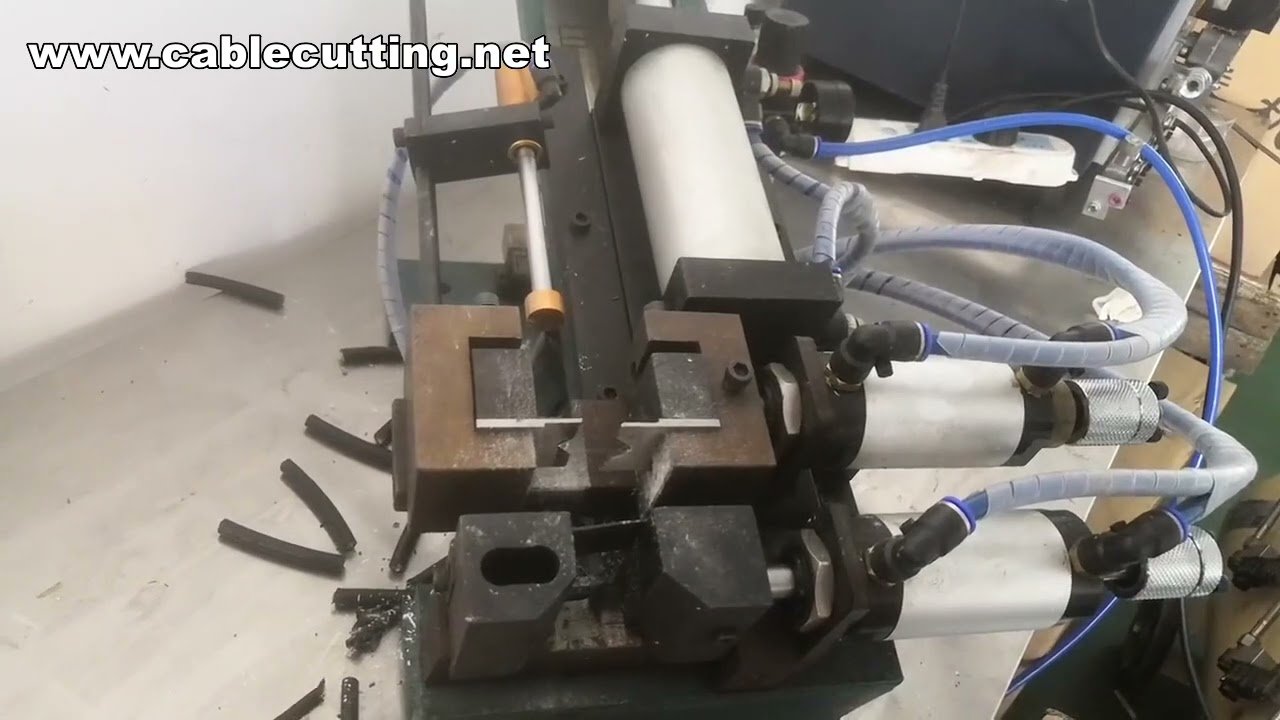 Professionelle Gas- und Elektro-Abisolier maschine für dicke Kabel bis 15 mm Durchmesser