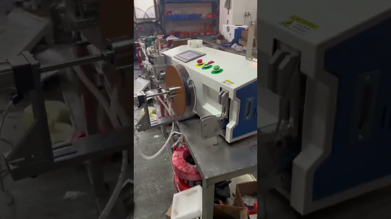 Tischmodell: Automatische Drahtwickel- und Bindemaschine für Netzkabel & mehr
