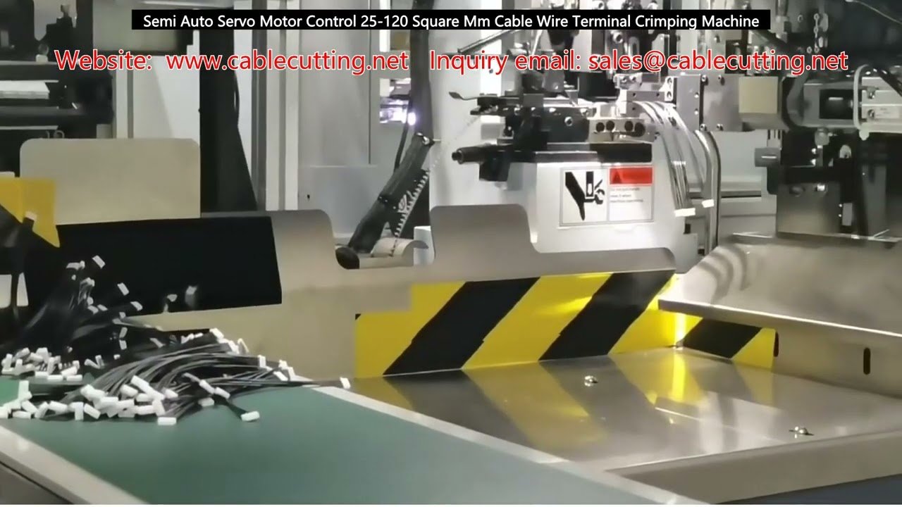 Halbautomatische Servo-Crimpmaschine für Kabelquerschnitte 25–120 mm² – Präzise & Effizient