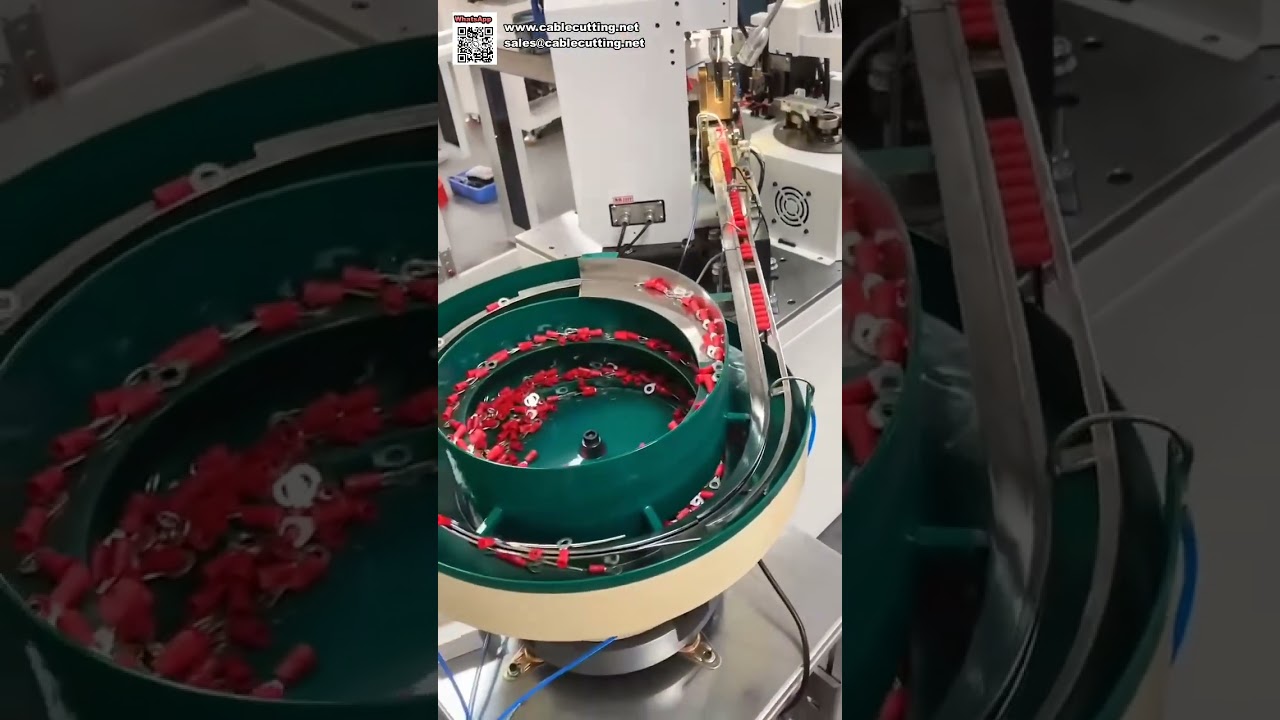 O U Typ vorisolierte lose Kabelschuh-Crimpmaschine mit Vibrationswendelförderer – effiziente Automatisierung