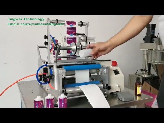 Halautomatische Rundflaschen-Etikettiermaschine – Effizient & Präzise