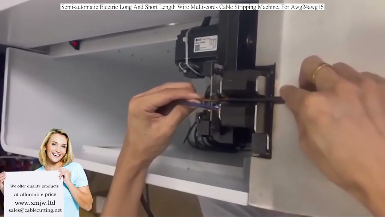 Halbautomatische elektrische Abisoliermaschine für lange & kurze Mehrkernkabel (AWG 24)