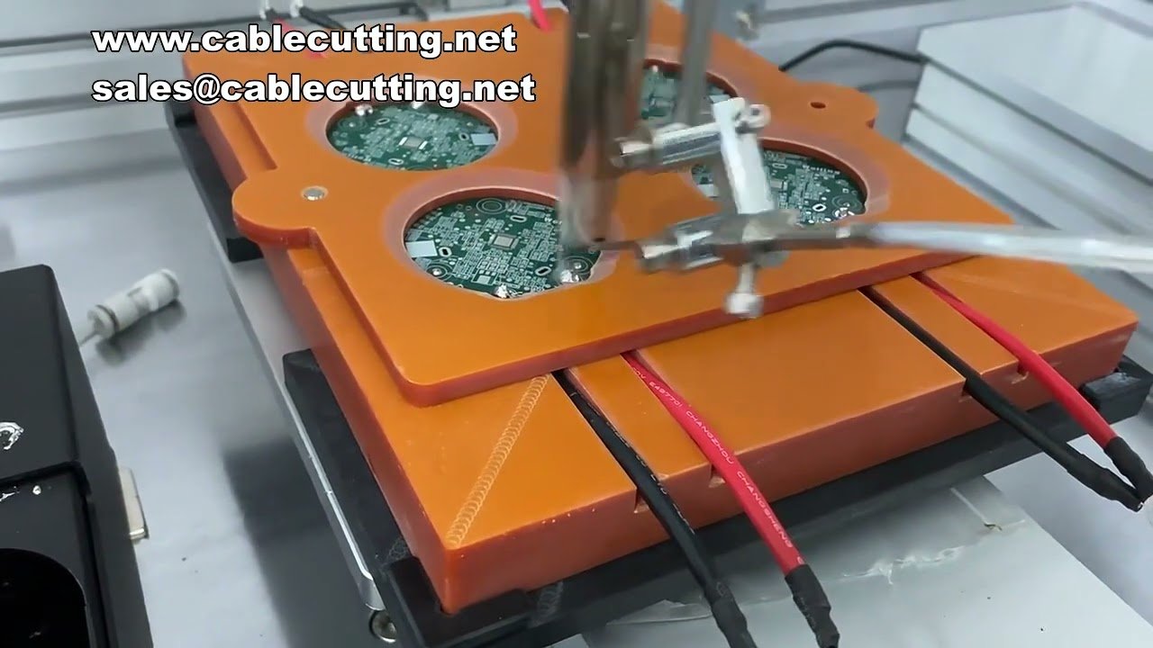 Automatische Lötmaschine mit Lötdrahtzuführung für USB-Datenkabel & Leiterplatten