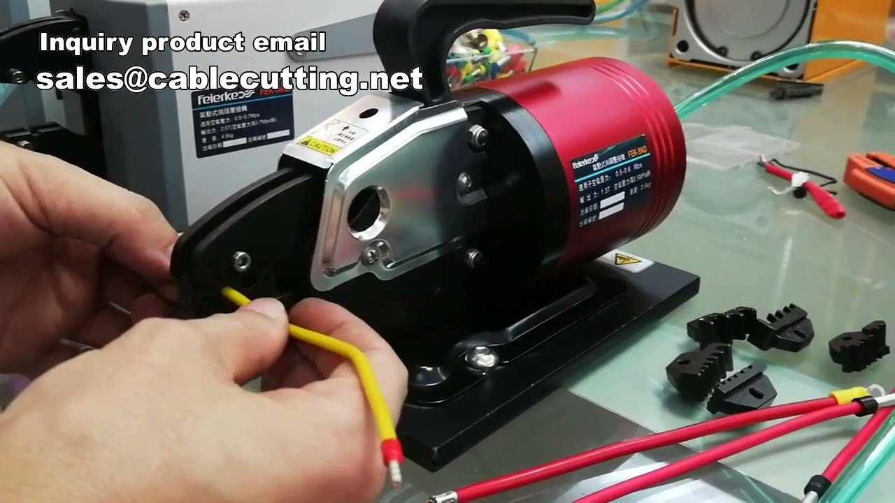 Mini Tisch-Pneumatik-Crimpzange für isolierte Ringkabelschuhe | Kabelcrimpmaschine