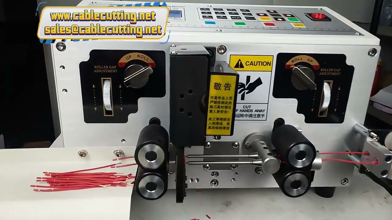 Drahtschneide- und Abisolier-Maschine | Kabelkonfektionsmaschine für Computerkabel bis 2,5 mm² / AWG1