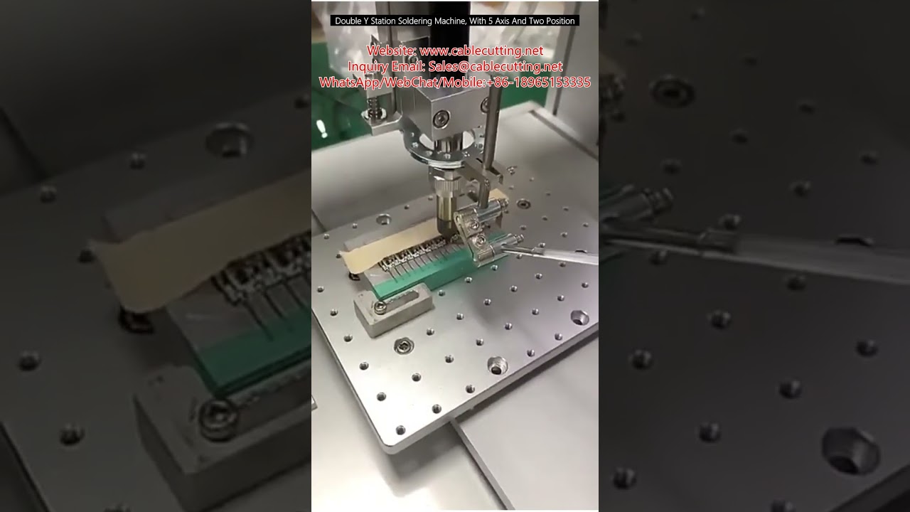 Double Y Station Soldering Machine, With 5 Axis And Two Position