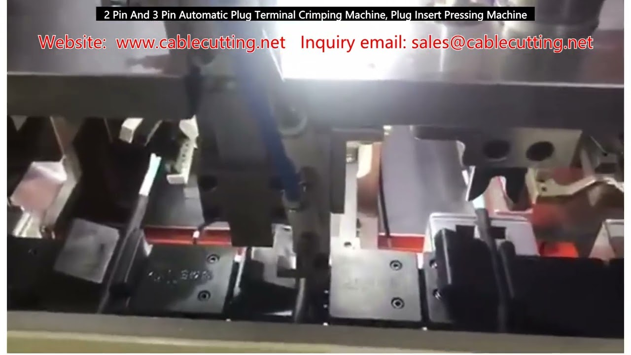 Automatische Crimp- und Einpressmaschine für 2- und 3-polige Steckverbinder