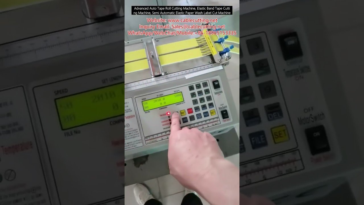 Fortschrittliche automatische Bandrollen-Schneidemaschine für elastische Bänder – halbautomatisch