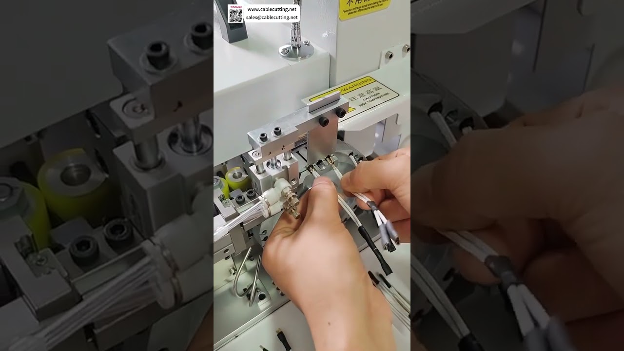Automatische Schrumpfschlauch-Maschine: Schneiden, Zuführen, Positionieren & Backen in einem